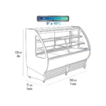 Vitrina Pastelera Curva 2 mt - GyT 4