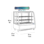 Vitrina Pastelera Sobremesa 100 Lts Negra - Bozzo 7