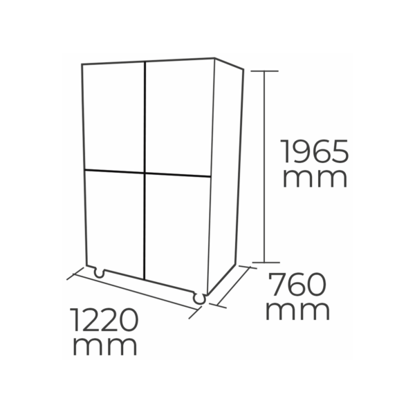 Congelador-Vertical-1.000-Ltas-4-Ptas-Acero-F.-Forzado-Maigas-4