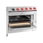 Cocina 6Q 18cm, horno 58x65cm y Calienta Platos Acero Inox GLP - Ticgas 4