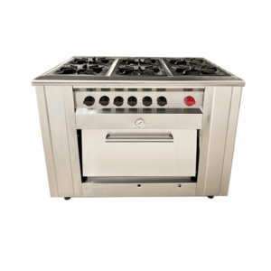 Cocina Industrial 6Q 18cm, horno 65x65cm Acero Inoxidable GLP - Cousiño 1