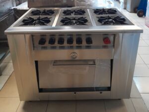 Cocina Industrial 6Q 18cm, horno 65x65cm Acero Inoxidable GLP - Cousiño 5