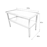 Meson De Trabajo Central 150x60x85 cm - Bozzo 3
