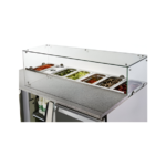 Saladette 3 Puertas Cúpula de Vidrio Cubierta de Mármol 7 Depósitos 140 Cm - Bozzo 4