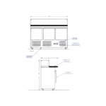 Saladette 3 Puertas Cúpula de Vidrio Cubierta de Mármol 7 Depósitos 140 Cm - Bozzo 6