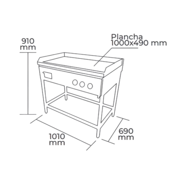 Plancha-Churrasquera-A-Gas-100x60-cm-Glp-Maigas 4