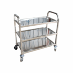 Carro Transportador 3 Niveles Acero Inox 95X50X95 cm - Bozzo 2