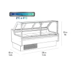 Vitrina Carnicera 2 mts Vidrio Recto - Bozzo 4