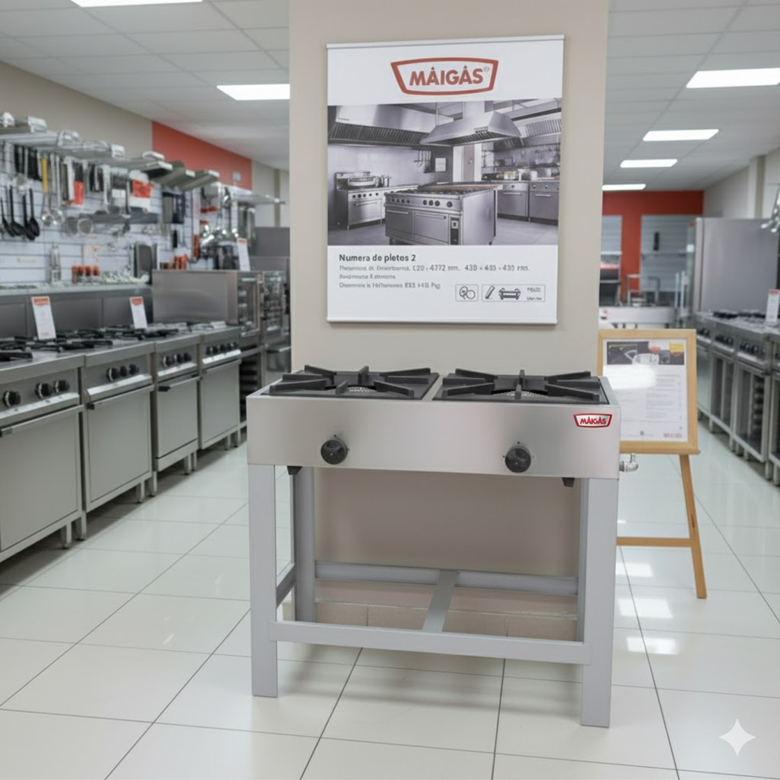 Anafe 2Q 18cm Acero Inoxidable GLP - Maigas 4