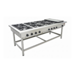 Anafe 8Q 14cm con Plancha 35x77cm Acero Inoxidable GLP - Maigas 3