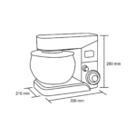 Batidora Pastelera 5 Lts Lorenzza Gris (Techo Plano) - Maigas 9