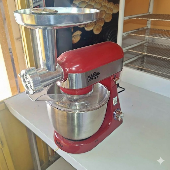 Batidora Pastelera 5 Lts + Molino De Carne Lorenzza Roja - Maigas 6