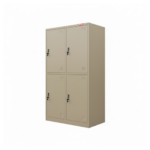 Locker 2 Cuerpos 4 Puertas con Repisas, Espejo y Barra Colgadora - Maigas 1