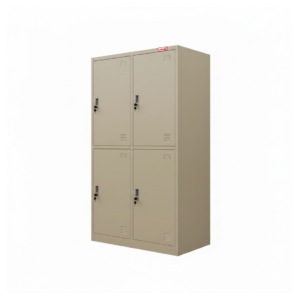 Locker 2 Cuerpos 4 Puertas con Repisas, Espejo y Barra Colgadora - Maigas 1