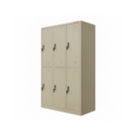 Locker 3 Cuerpos 6 Puertas con Repisas, Espejo y Barra Colgadora - Maigas 1