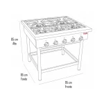 Anafe 5Q 14cm y 18cm Acero Inoxidable GLP - Maigas 3