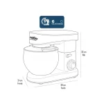 Batidora Pastelera 6 Lts Lorenzza Blanca (Techo Ovalado) - Maigas 6