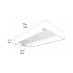 Campana Central con Filtro 250x130x32cm - Maigas 4