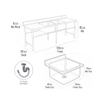 Lavafondo 2 Dep 2 Sec 250X60X85 cm - Maigas 3