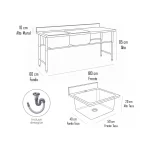 Lavafondo 2 Dep Sec Der 180x60x85 cm - Maigas 4