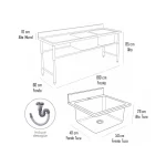 Lavafondo 2 Dep SecIzq 180X60x85 cm - Maigas 3