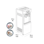 Maquina de Helados Soft Pedestal 40 Lts hora - Maigas 4