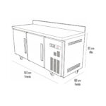 Meson Refrigerado de Trabajo 2 Ptas 150cm Frio Forzado - Maigas 4
