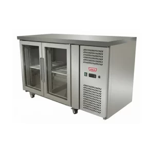 Meson Refrigerado de Trabajo 2 Ptas Vidrio Abatible 140cm Frio Forzado - Maigas 1