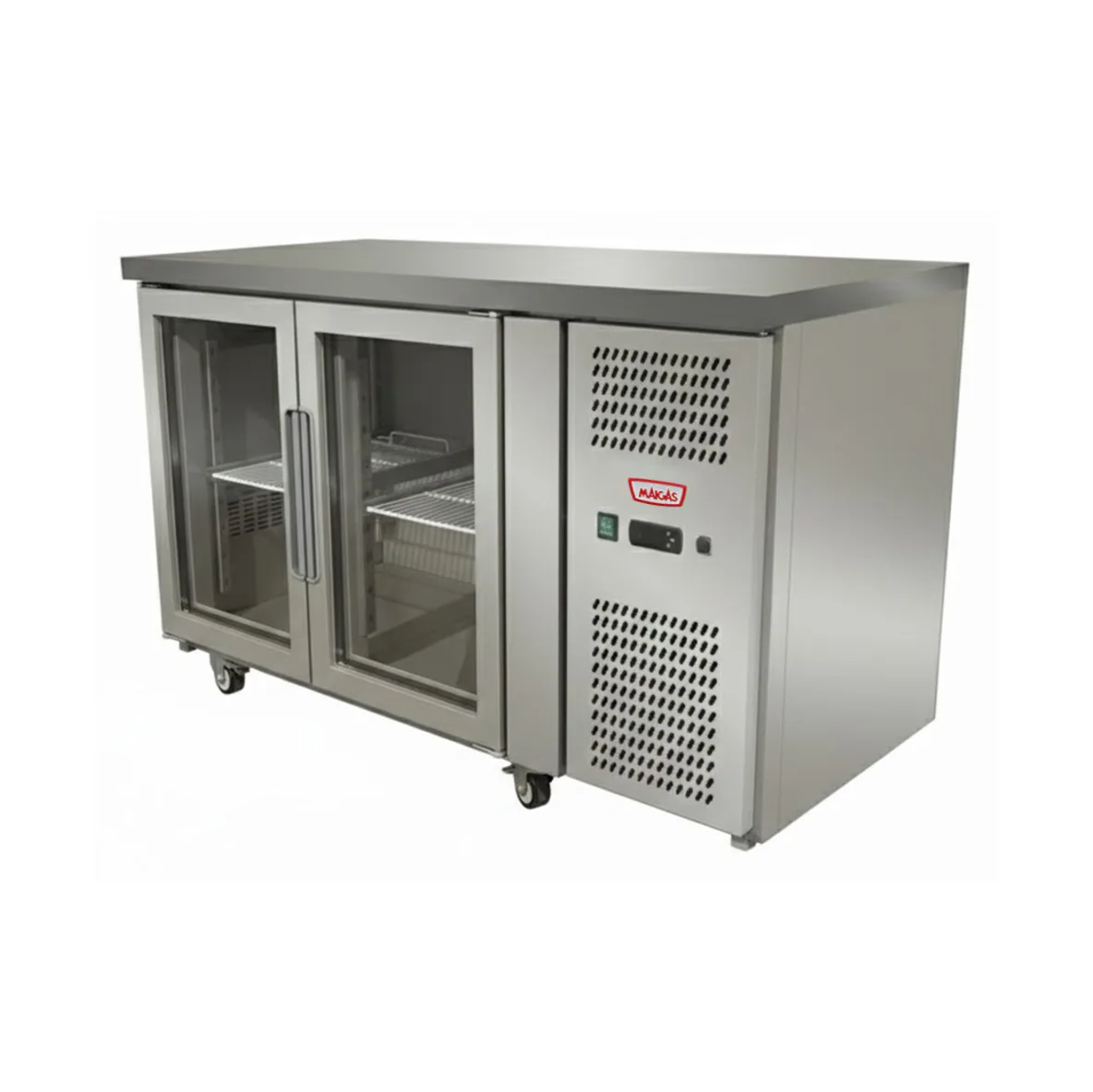 Meson Refrigerado de Trabajo 2 Ptas Vidrio Abatible 140cm Frio Forzado - Maigas 1 Meson Refrigerado de Trabajo 2 Ptas Vidrio Abatible 140cm Frio Forzado - Maigas 1