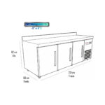 Meson Refrigerado de Trabajo 3 Ptas 200cm Frio Forzado - Maigas 4