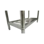 Meson de Trabajo Central 120x60x85cm con Rejilla Inferior 100% Acero Inox - Maigas 4