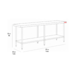 Meson de Trabajo Central 190x60x85cm 100% Acero Inox - Maigas 4