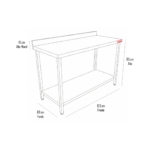 Meson de Trabajo Mural 120x60x85cm - Maigas 4