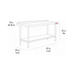 Meson de Trabajo Mural 140x60x85cm 100% Acero Inox - Maigas 3