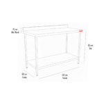 Meson de Trabajo Mural 140x60x85cm - Maigas 4