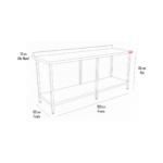 Meson de Trabajo Mural 190x60x85cm - Maigas 4