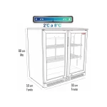 Visicooler Bajo Meson 220 Lts 2 Ptas Abatibles Frio Estatico - Maigas 3