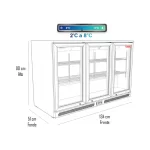 Visicooler Bajo Meson 320 Lts 3 Ptas Abatibles Frio Estatico - Maigas 4
