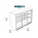Visicooler Bajo Meson 320 Lts 3 Ptas Corredizas Frio Estatico - Maigas 4
