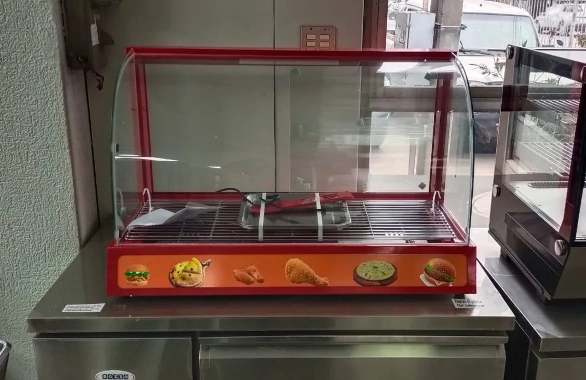 Vitrina de Calor 3 Bandejas Roja - Bozzo 1